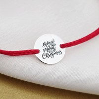 Bratara Craciun - Magia Craciunului - Argint 925, snur reglabil diverse culori - 1