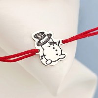 Bratara Craciun - Omul de zapada - Argint 925, snur reglabil diverse culori - 1