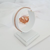 Bratara cromatica - Model cu lant impletit cu Zirconii - Argint 925 placat cu Aur Roz 18K - 1