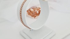Bratara cromatica - Model cu lant impletit cu Zirconii - Argint 925 placat cu Aur Roz 18K