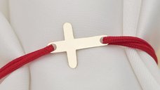 Bratara Cruciulita - Aur Galben 14K - snur reglabil