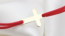 Bratara Cruciulita - Aur Galben 9K - snur reglabil