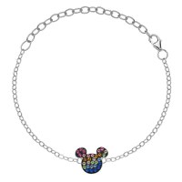 Bratara Disney Mickey Mouse - Argint 925 si Cubic Zirconia colorate - 1