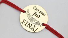 Bratara Fina - Cea mai fina - Argint 925 placat cu Aur Galben 18K - Snur reglabil