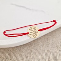 Bratara Imbratisari de Matusa - Argint 925 placat cu Aur Galben 18K - Snur reglabil, diverse culori - 1