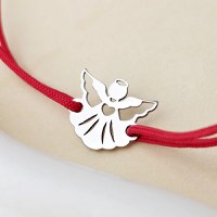 Bratara - Ingerasul meu - Aur Alb 14K - snur reglabil - 1