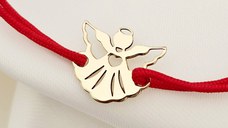 Bratara - Ingerasul meu - Aur Galben 14K - snur reglabil