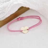 Bratara Inima - Aur Galben 9K - snur reglabil - 1