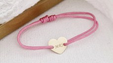 Bratara Inima - Aur Galben 9K - snur reglabil