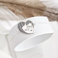 Bratara Inima - Mama si fiica - Argint 925, cu lantisor - 1
