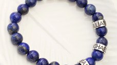 Bratara Lapis Lazuli - 3 Cilindri personalizați - Otel Inoxidabil 316L