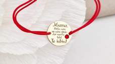 Bratara Mama, merita totul - Argint 925 placat cu Aur Galben 18K cu Cristal Swarovski - Snur reglabil, diverse culori