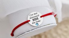 Bratara Nora - Bijuterie Eleganta din Argint 925 cu Cristal Swarovski - Snur Reglabil