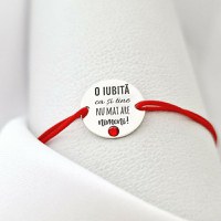Bratara O iubita ca si tine - Argint 925 si Cristal Swarovski - Snur reglabil - 1