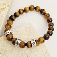 Bratara Ochi de Tigru- 3 Cilindri personalizați - Otel Inoxidabil 316L - 1