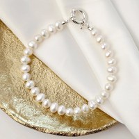 Bratara Perle - Simplitate pură - Model sirag - Argint 925 - 1