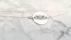 Bratara personalizata 6 surori / prietene - Banut de 18 mm - Lantisor cu prelungire - Argint 925