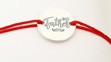 Bratara Personalizata Best Father - Argint 925 cu Snur Reglabil
