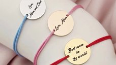 Bratara personalizata cu banut 15 mm si snur reglabil - Otel Inoxidabil 316L
