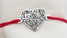 Bratara Personalizata cu Cod QR - Chic Bijoux - Argint 925 cu Snur Reglabil