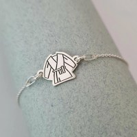 Bratara personalizata cu lantisor - Kimono Karate - Argint 925 - 1