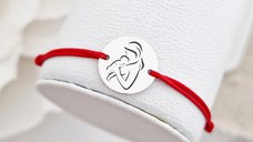 Bratara personalizata - Proaspata Mamica - Argint 925, snur reglabil - diverse culori