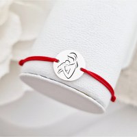 Bratara personalizata - Proaspata Mamica - Argint 925, snur reglabil - diverse culori - 1