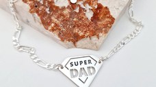 Bratara personalizata - Super Dad - Argint 925 - bratara barbati cu lant