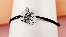 Bratara Personalizata Super Grandma din Argint 925 cu Snur Reglabil