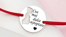 Bratara personalizata - Viitoare Mamica - Argint 925, snur reglabil - diverse culori