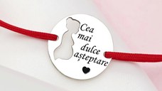 Bratara personalizata - Viitoare Mamica - Argint 925, snur reglabil - diverse culori