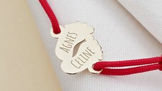 Bratara picioruse - Aur Galben 9K - snur reglabil bebe