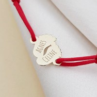 Bratara picioruse - Aur Galben 9K - snur reglabil bebe - 1