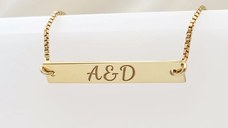 Bratara Placuta cu Nume - Argint 925 placat cu Aur Galben 18K