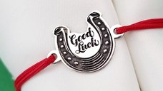 Bratara Potcoava - Good Luck - Argint 925, snur reglabil