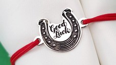 Bratara Potcoava - Good Luck - Argint 925, snur reglabil