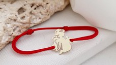 Bratara protectoare - Inger, ingerasul meu - Aur Galben 14K - Snur reglabil, diverse culori