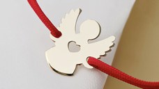 Bratara protectoare - Iubirea ingerasului - Aur Galben 14K - Snur reglabil, diverse culori