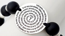 Bratara Rugaciunea Tatal Nostru - Bijuterie cu Har - Pietre semipretioase ONIX mat si 8 bilute - Argint 925 - Snur reglabil