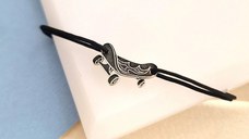 Bratara Skateboard - Personalizata cu nume - Argint 925 - Snur reglabil