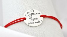 Bratara Sotia mea - Argint 925 si Cristal Swarovski - Snur reglabil