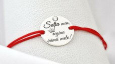 Bratara Sotia mea - Argint 925 si Cristal Swarovski - Snur reglabil