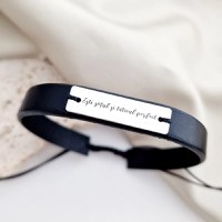 Bratara Sotul si Taticul Perfect - Argint 925, piele - 1