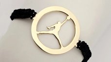 Bratara sportiva Jordan decupata din argint 925 placat cu aur galben 18K