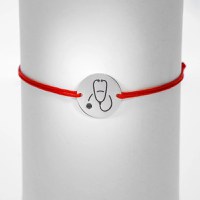 Bratara Stetoscop - Argint 925 - Snur reglabil, diverse culori - 1