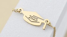 Brățară Toca cu an personalizat - Argint 925 placat cu Aur Glaben 18K - cu lantisor