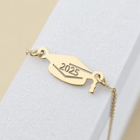 Brățară Toca cu an personalizat - Argint 925 placat cu Aur Glaben 18K - cu lantisor - 1