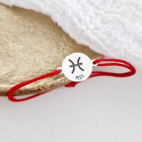 Bratara zodie - Banut 10 mm - Argint 925 - Snur reglabil, diverse culori - 1