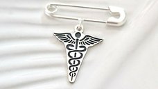 Brosa Ac de Siguranta Caduceus - Argint 925 de la Chic Bijoux