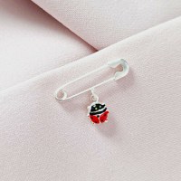 Brosa Ac de siguranta - Charm Buburuza – Argint 925 - 1
